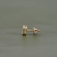 Emerald Cut Lab Diamond Stud Earring
