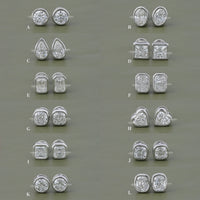 2.00 TCW Lab Diamond Bezel Set Stud Earrings