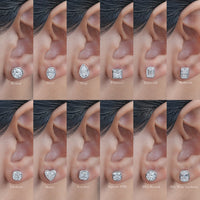 2.00 TCW Lab Diamond Bezel Set Stud Earrings