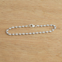 2.00 MM Round Moissanite Bezel Set Bracelet