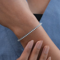 2.50 MM Round Lab Diamond Tennis Bracelet