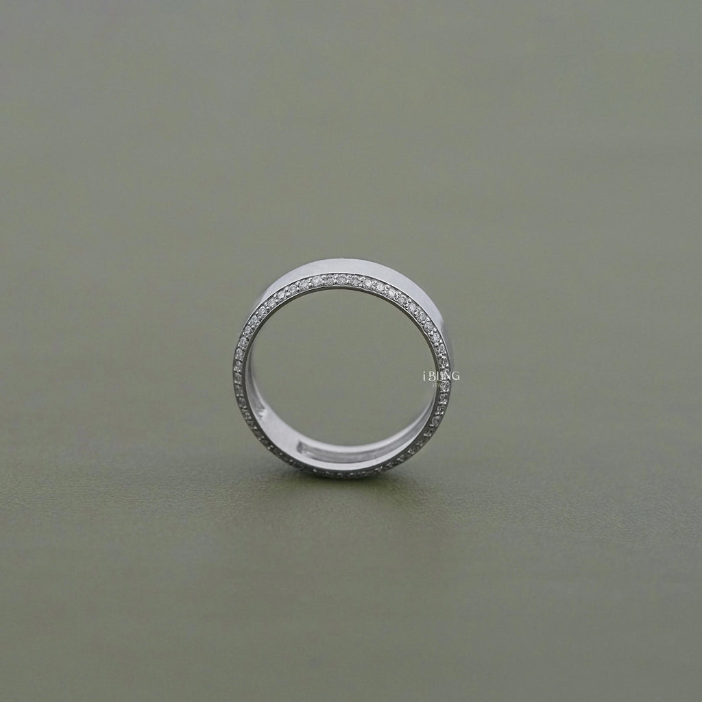 Pave Diamond Eternity Men's Wedding Band