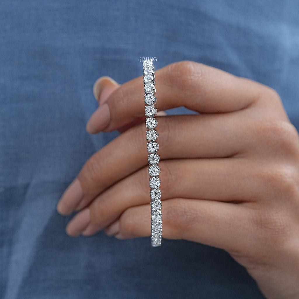 3.30 MM Round Lab Diamond Tennis Bracelet