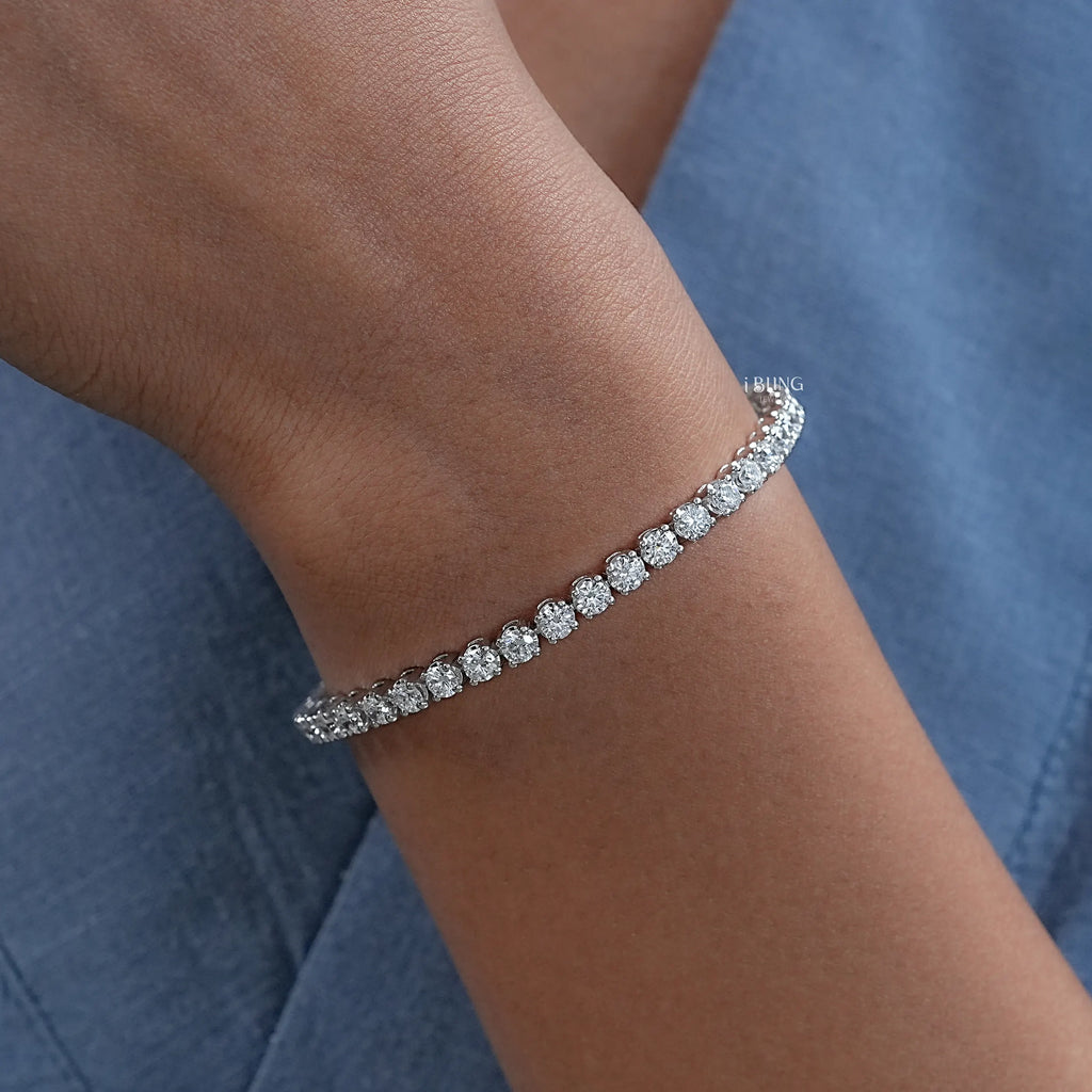 3.30 MM Round Lab Diamond Tennis Bracelet