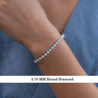 3.70 MM Round Lab Diamond Tennis Bracelet