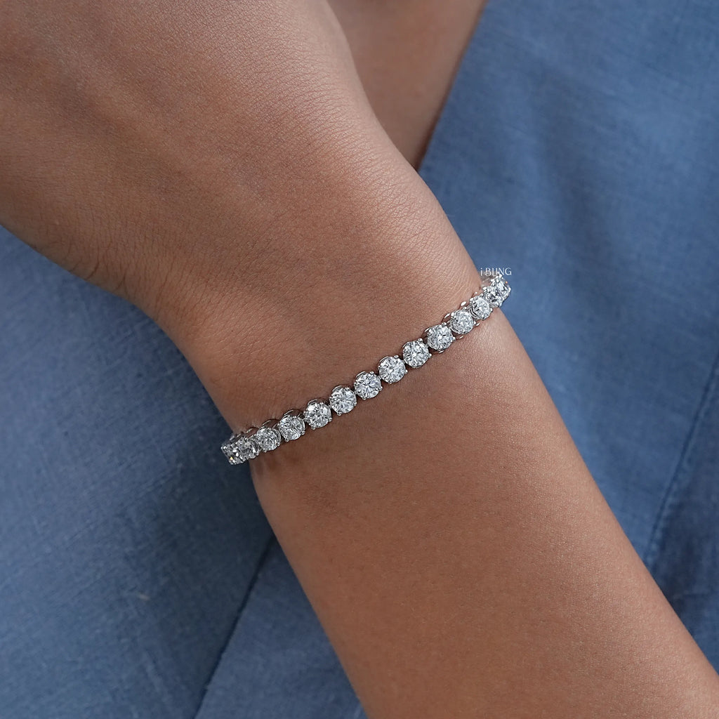4.00 MM Round Diamond Tennis Bracelet