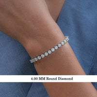 4.00 MM Round Diamond Tennis Bracelet