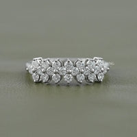 Round Lab Diamond Cluster Band
