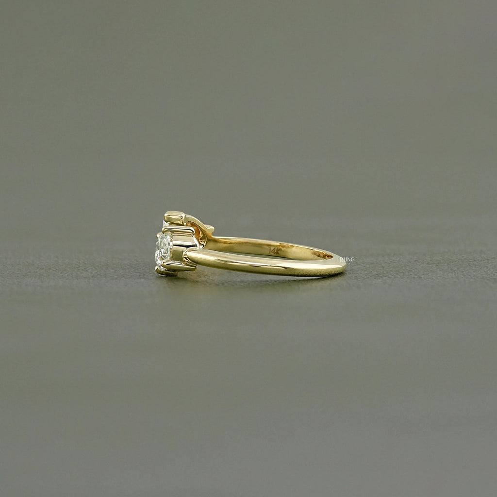 Two Stone Lab Diamond Toi Moi Engagement Ring