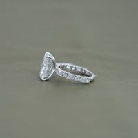 Radiant Lab Diamond Hidden Halo Solitaire Accent Ring