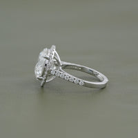 Round Cut Lab Diamond Halo Engagement Ring