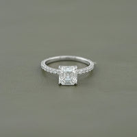 Asscher Cut Lab Grown Diamond Engagement-Ring