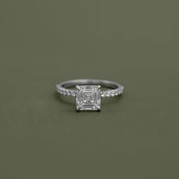 Asscher Cut Lab Grown Diamond Engagement-Ring
