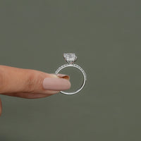 Asscher Cut Lab Grown Diamond Engagement-Ring
