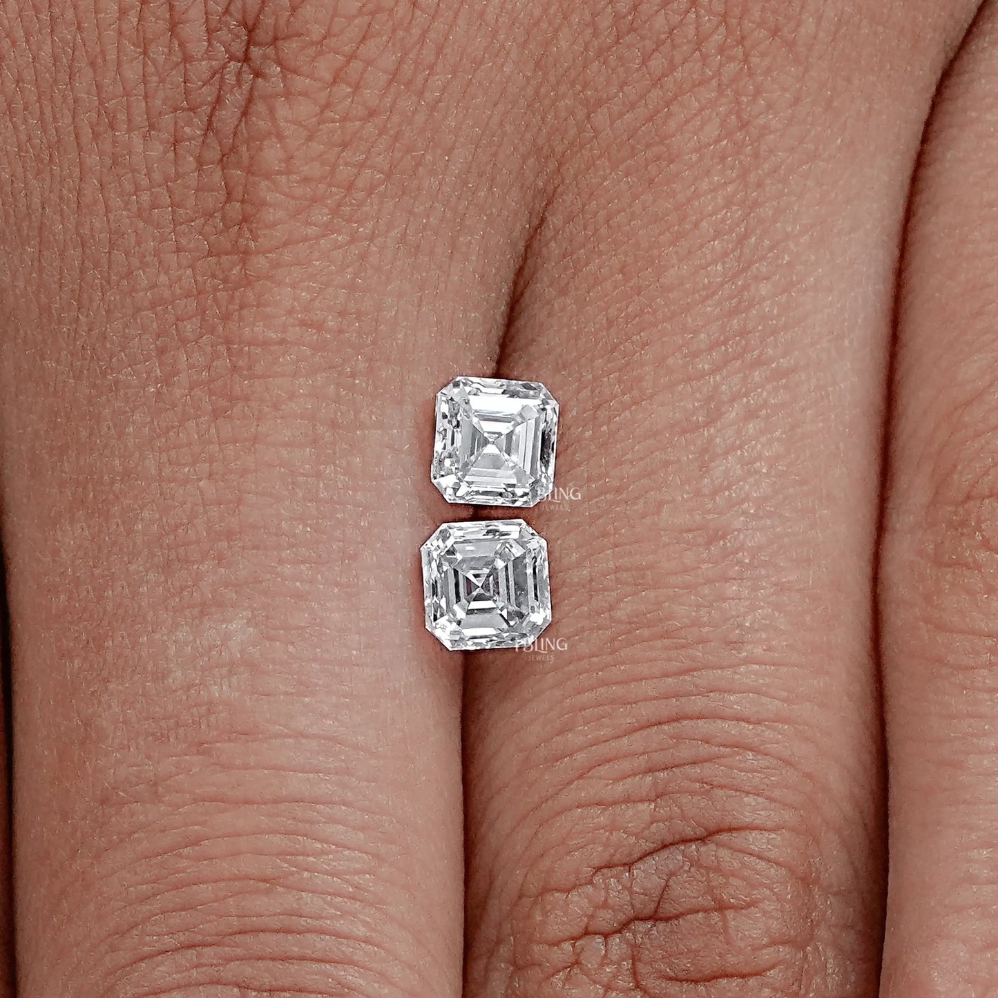 Asscher Lab Grown Diamond Matching Pair