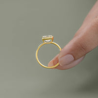2 Carat Bezel Set Asscher Diamond Engagement Ring