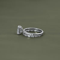 Asscher Shape Lab Diamond Ring Set