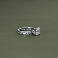 Asscher Shape Lab Diamond Ring Set