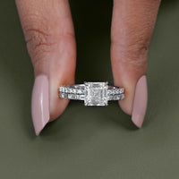 Asscher Shape Lab Diamond Ring Set
