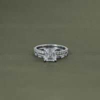 Asscher Shape Lab Diamond Ring Set