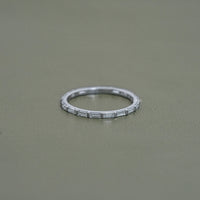 Baguette Cut Bar Set Eternity Wedding Band