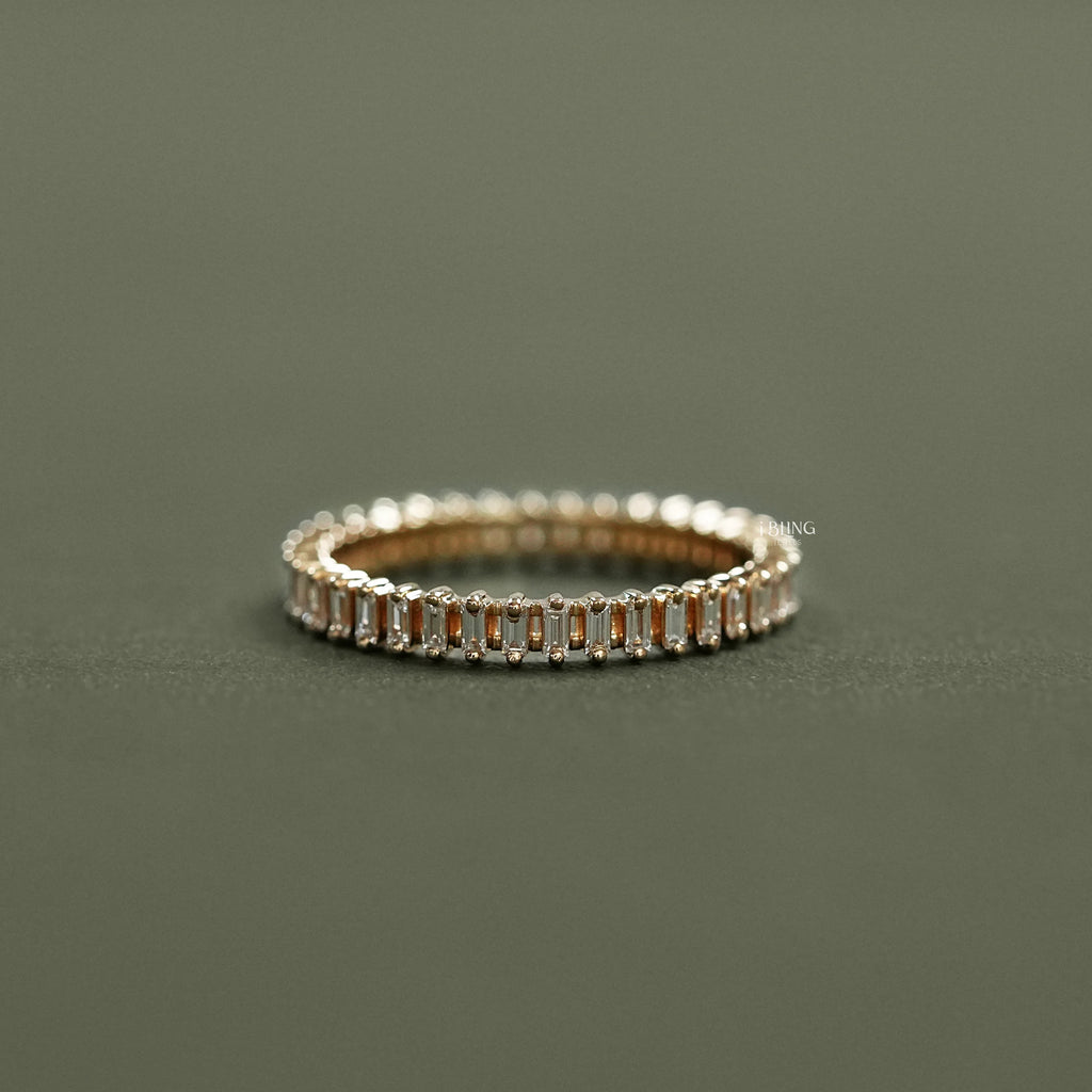 Baguette Cut Lab Diamond Full Eternity Band