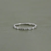 Baguette Cut Lab Diamond Wedding Eternity Band