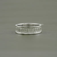 Baguette Cut Lab Diamond Men's Wedding Band