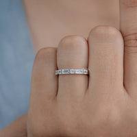 East West Baguette Diamond Tension Set Eternity Band