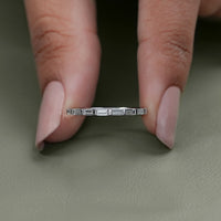 Baguette Cut Lab Diamond Wedding Eternity Band