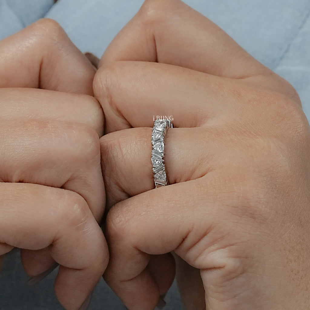 Trillion & Baguette Diamond Eternity Band