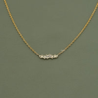 Baguette Cut Lab Diamond Cluster Necklace