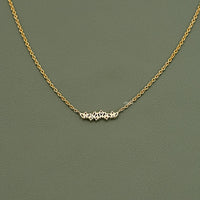 Baguette Cut Lab Diamond Cluster Necklace