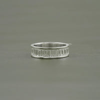 Baguette Cut Lab Diamond Men's Wedding Band