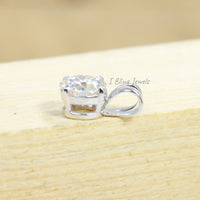 Round Cut Moissanite Solitaire Pendant