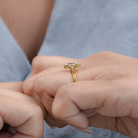 Bezel Set Emerald Cut Lab Diamond Engagement Ring