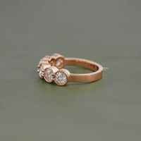 Bezel Set Round Cut Lab Grown Diamond Wedding Band