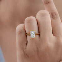 Radiant Cut Diamond Bezel Set Engagement Ring