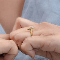 Radiant Cut Diamond Bezel Set Engagement Ring