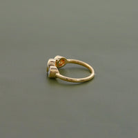 Three Stone Round Lab Diamond Bezel Set Engagement Ring