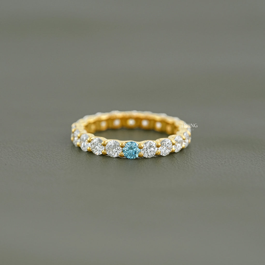 3.00 MM Round Cut Lab Diamond Wedding Band