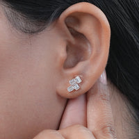 Emerald Cut Lab Diamond Drop Earrings