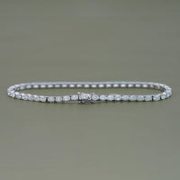 Brilliant Oval Cut Lab Diamond Tennis Bracelet