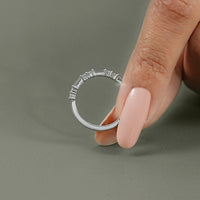 Baguette And Round Diamond East West Set Band