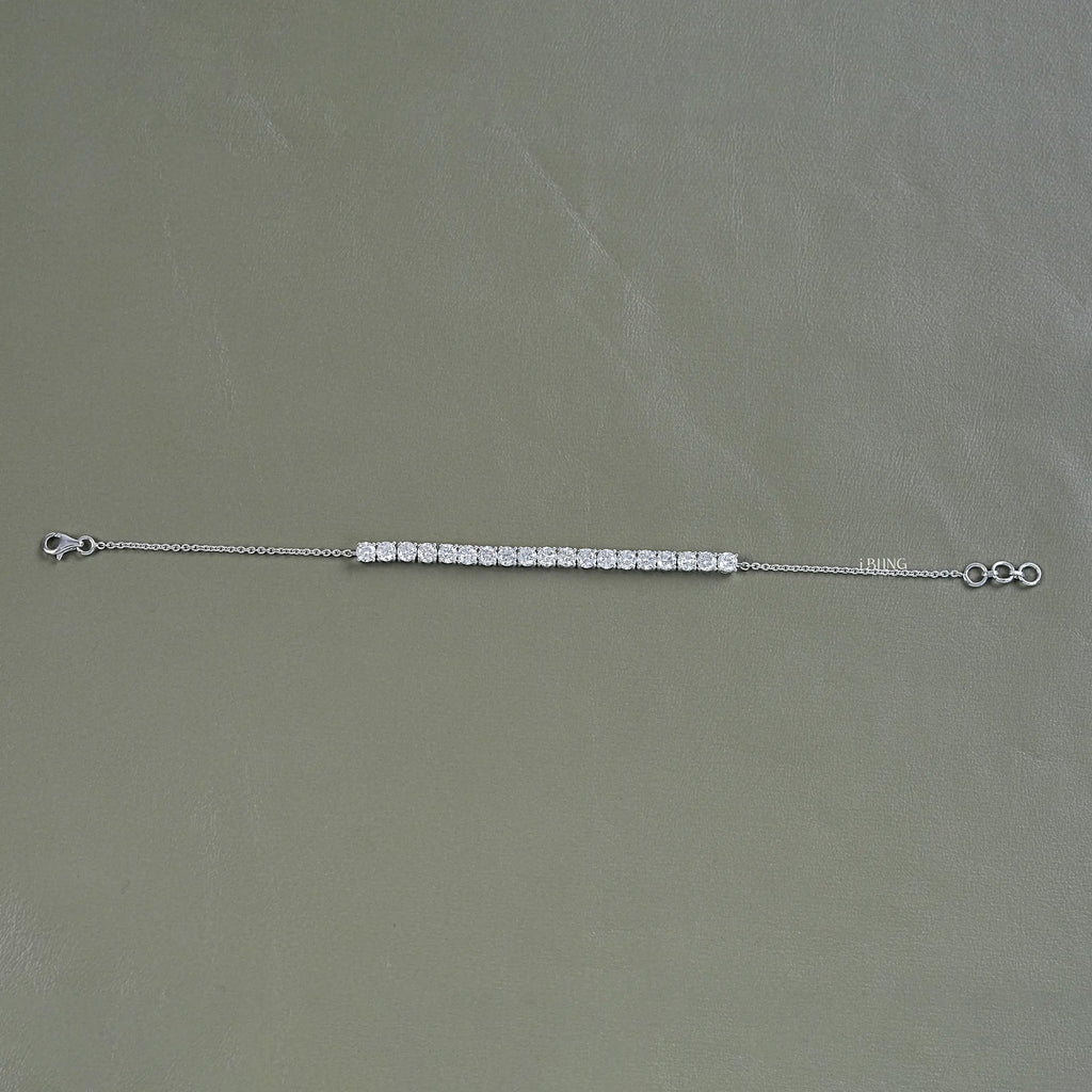 Round Lab Diamond Chain Bracelet
