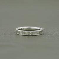 Baguette Cut Lab Diamond Full Eternity Wedding Band