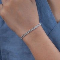 Emerald Lab Diamond Tennis Bracelet