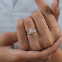 Round Lab Diamond Solitaire Ring