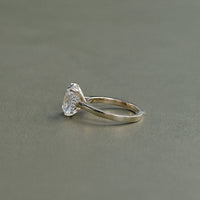 Old Mine Cushion Diamond Hidden Halo Engagement Ring