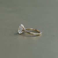 Old Mine Cushion Diamond Hidden Halo Engagement Ring